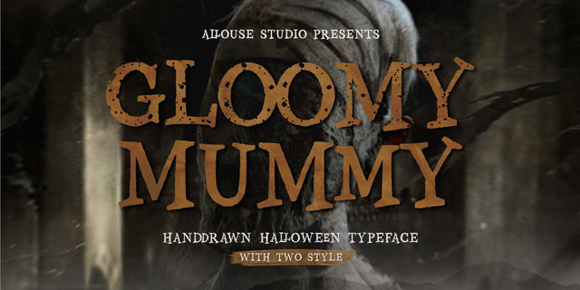 Gloomy Mummy Font Allouse.Studio 