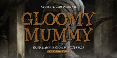 Gloomy Mummy Font Allouse.Studio 
