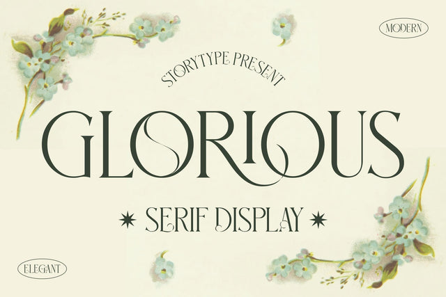 GLORIOUS Typeface Font Storytype Studio 