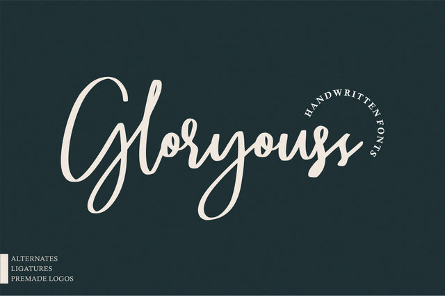 Gloryouss | Bonus Premade Logo Font Good Java 
