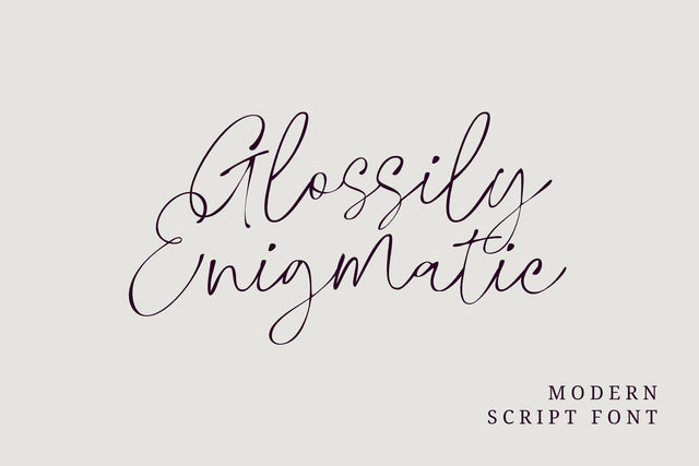 Glossily Enigmatic - a Modern Script Font Font nhfonts 