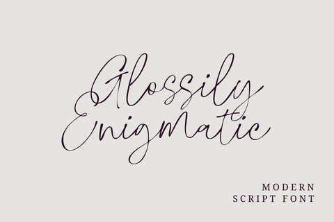 Glossily Enigmatic - a Modern Script Font Font nhfonts 