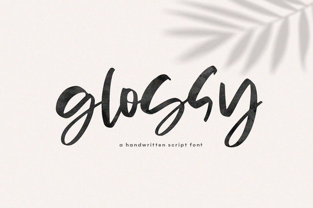 Glossy - Chic Handwritten Script Font Font KA Designs 