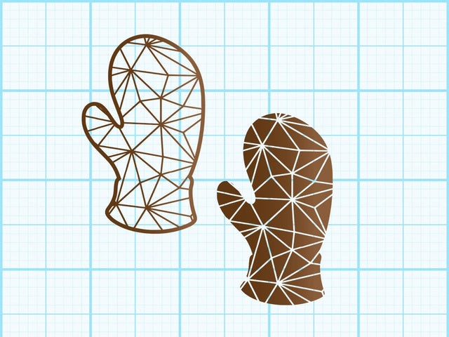 Gloves Winter Geomatical Print SVG Johan Ru designs 