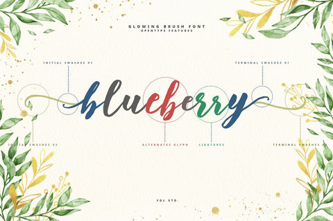 Glowing Hand Painted Brush Font Fadeline Std. 