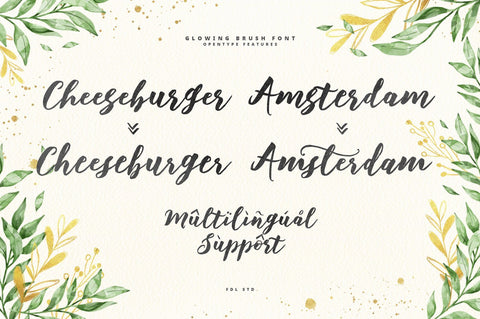 Glowing Hand Painted Brush Font Fadeline Std. 