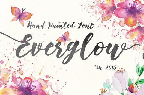 Glowing Hand Painted Brush Font Fadeline Std. 