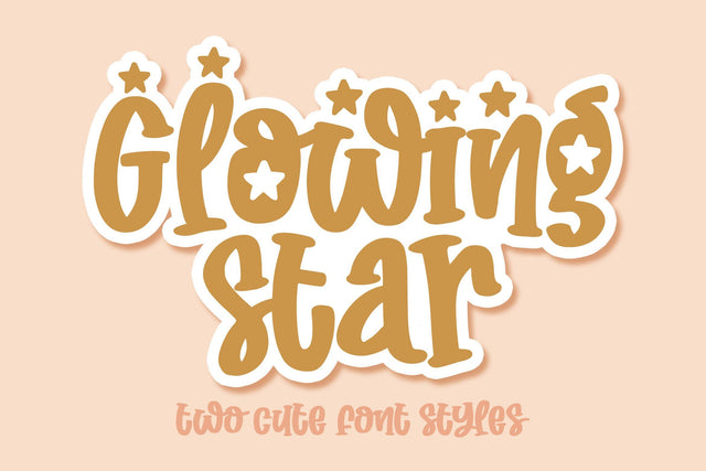Glowing Star Font Orenari 