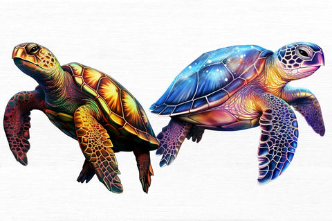 Glowing Turtle Sublimation Clipart Sublimation Regulrcrative 