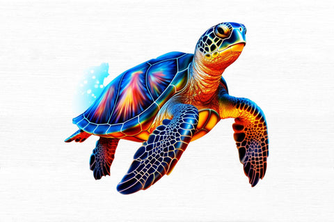 Glowing Turtle Sublimation Clipart Sublimation Regulrcrative 