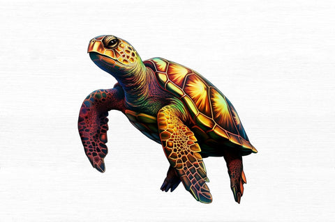 Glowing Turtle Sublimation Clipart Sublimation Regulrcrative 