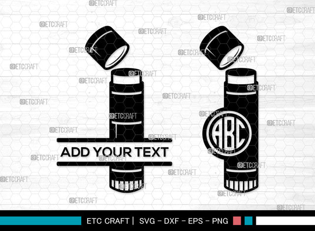 Glue Stick Monogram SVG, Glue Stick SVG, Glue Svg, Glue Stick Icon Svg, Glue Bottle Svg, Fevicol Svg, Split Monogram SVG ETC Craft 