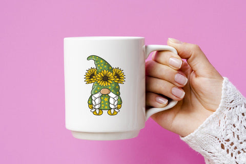 Gnome and Sunflower Clipart SVG dadan_pm 