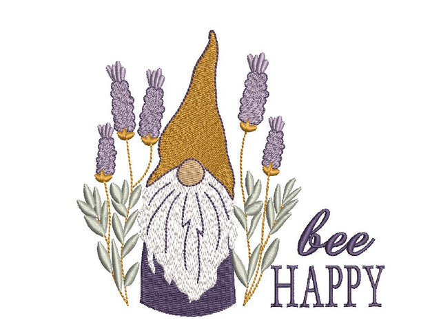 Gnome Bee Happy Machine Embroidery Design Embroidery/Applique DESIGNS Angie 