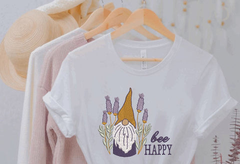 Gnome Bee Happy Machine Embroidery Design Embroidery/Applique DESIGNS Angie 