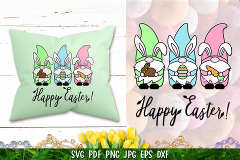Gnome Bunny SVG,Easter Gnome SVG,Happy Easter SVG SVG goodfox86 