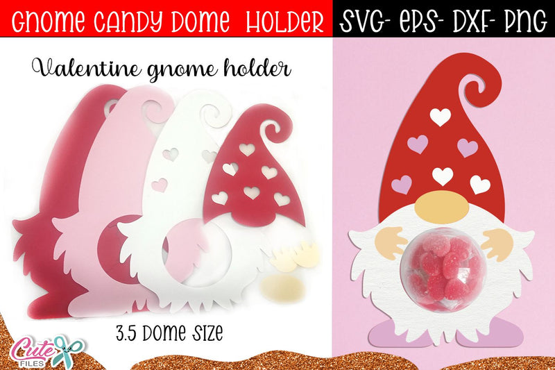 Gnome Candy Dome | Valentines day SVG SVG Cute files 
