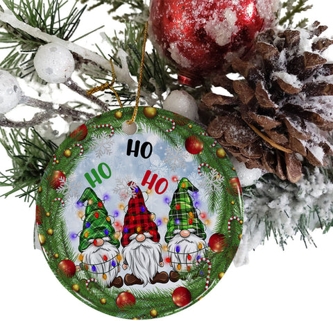 Gnome Christmas Ho Ho Ho Ornament PNG, Benelux Christmas Ornament, PNG Instant Download, Xmas Ornament Sublimation Designs Downloads Sublimation CaldwellArt 