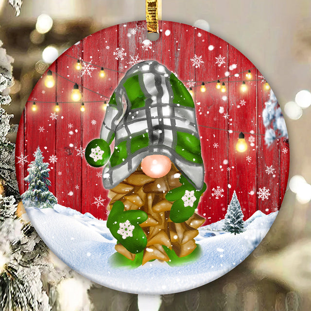 Gnome Christmas Ornament PNG, Xmas Ornament Sublimation Graphic, Gnome Wreath Center PNG, Gnome Door Hanger Graphic, Gnome Car Coaster PNG Sublimation CaldwellArt 