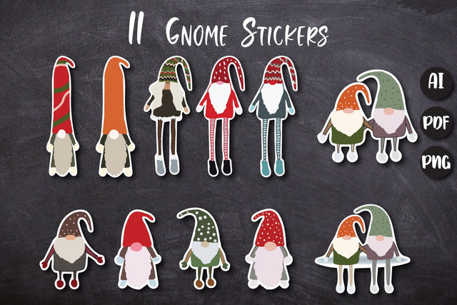 Gnome clipart, Gnome Stickers Sublimation Natasha Prando 