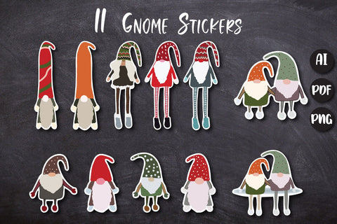 Gnome clipart, Gnome Stickers Sublimation Natasha Prando 