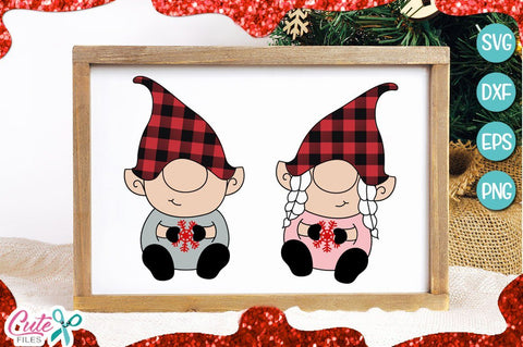 Gnome couple, Baby christmas SVG for crafter SVG Cute files 