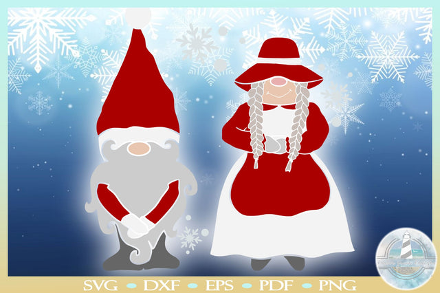 Gnome Couple | Mr and Mrs Gnome SVG | Girl Gnome Boy Gnome SVG Harbor Grace Designs 