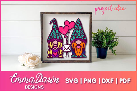 Gnome Couple SVG, Gnome Lovers SVG SVG Emma Dawn Designs 