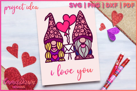 Gnome Couple SVG, Gnome Lovers SVG SVG Emma Dawn Designs 