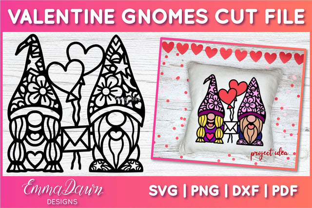 Gnome Couple SVG, Gnome Lovers SVG SVG Emma Dawn Designs 