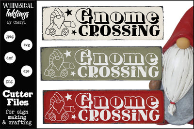 Gnome Crossing SVG SVG Whimsical Inklings 
