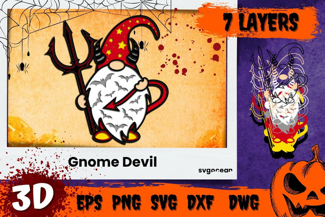 Gnome Devil 3D SVG SVG SvgOcean 
