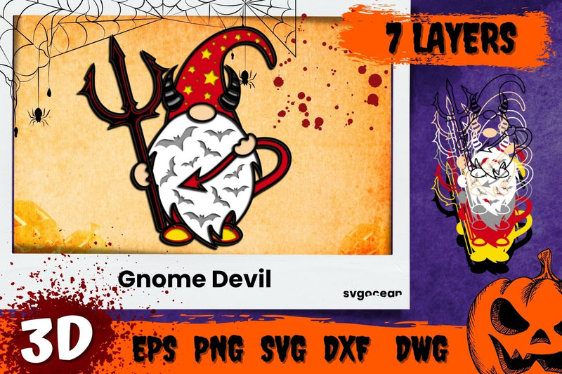 Gnome Devil 3D SVG SVG SvgOcean 