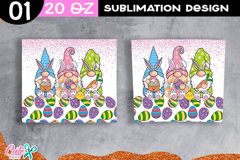 Gnome Easter Sublimation Tumbler Sublimation Cute files 