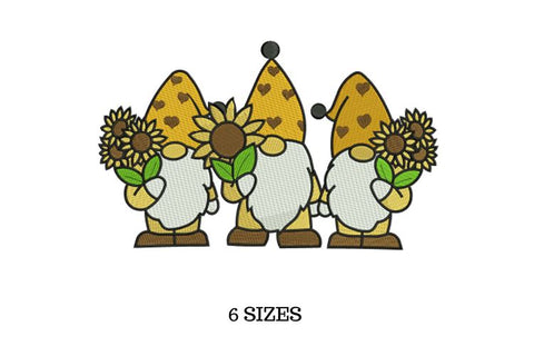 Gnome Embroidery, Gnome Pattern, Summer Gnome Embroidery/Applique DESIGNS SVG Digital Designer 