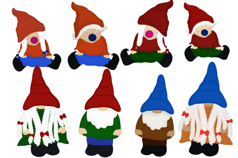 Gnome Family Crochet Clip-Art|Gnome PNG Sublimation Last Frontier Design Co. 