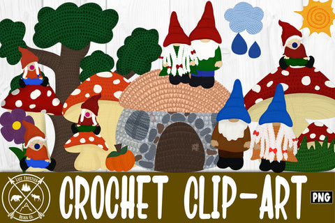 Gnome Family Crochet Clip-Art|Gnome PNG Sublimation Last Frontier Design Co. 
