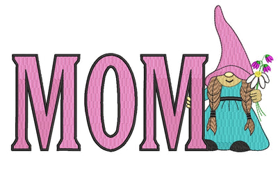 Gnome for mom embroidery designs, holiday embroidery designs, 3 sizes, Instant download SVG ArtEMByNatalia 