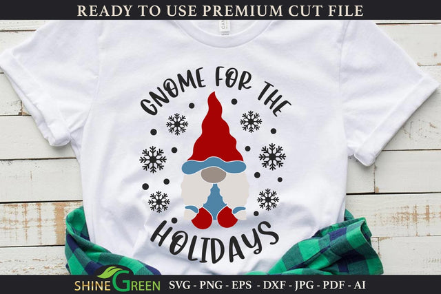 Gnome for the Holidays | Christmas SVG Cut File SVG Shine Green Art 