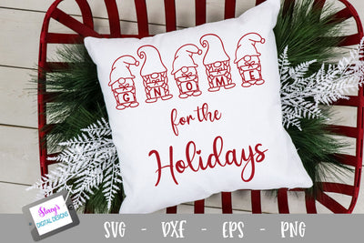 Gnome for the Holidays - Christmas SVG - Gnome SVG SVG Stacy's Digital Designs 