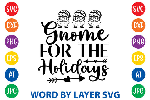 Gnome For The Holidays, Gnome SVG Design SVG Rafiqul20606 