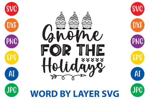 Gnome For The Holidays, Gnome SVG Design SVG Rafiqul20606 