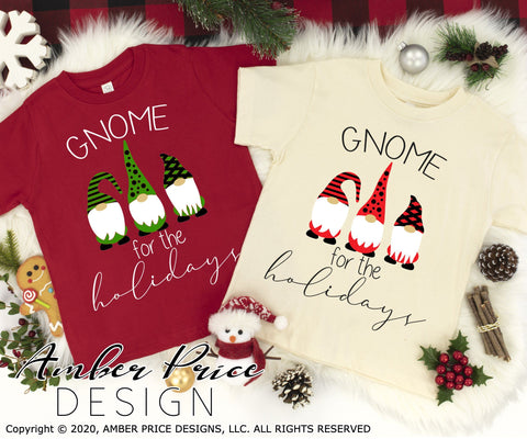 Gnome for the holidays SVG PNG DXF | Christmas Gnomes SVG SVG Amber Price Design 