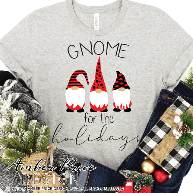 Gnome for the holidays SVG PNG DXF | Christmas Gnomes SVG SVG Amber Price Design 