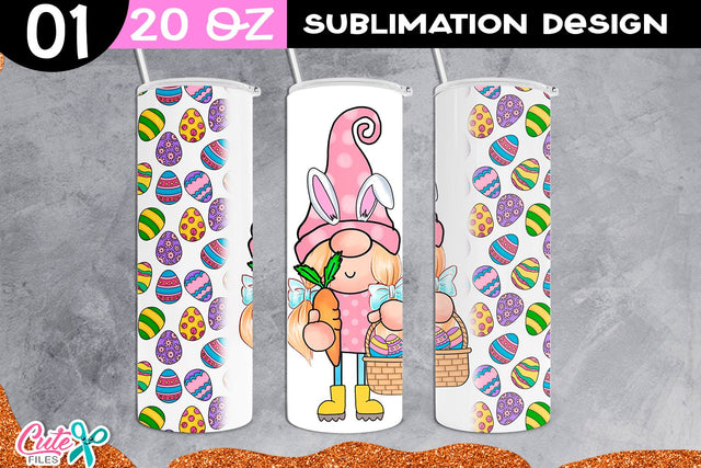 Gnome Girl Sublimation Tumbler PNG Sublimation Cute files 