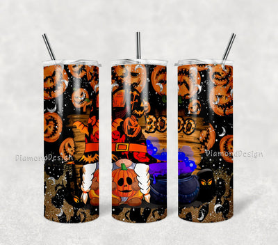 Gnome Halloween 20 Oz skinny Tumbler wrap Png, sublimation graphics instant download sublimation Sublimation DiamondDesign 