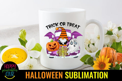 Gnome Halloween Sublimation-Halloween Gnome Sublimation PNG Sublimation Happy Printables Club 