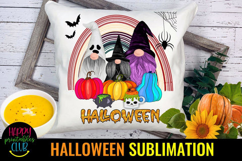 Gnome Halloween Sublimation- Halloween Gnome Sublimation Sublimation Happy Printables Club 