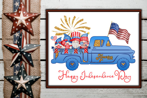 Gnome Happy Independence Day Patriotic Sublimation Sublimation Happy Printables Club 