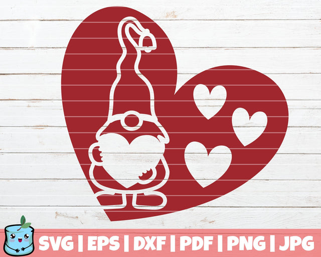 Gnome Heart SVG MintyMarshmallows 